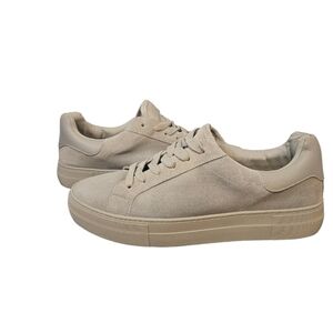 Steve Madden Winnie Harlow Grey Suede stacked‎ small platform shoes sneakers